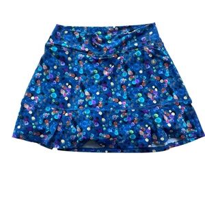 DONAJO Tennis Skirt Skort Blue Dots Size 1.5 Medium
